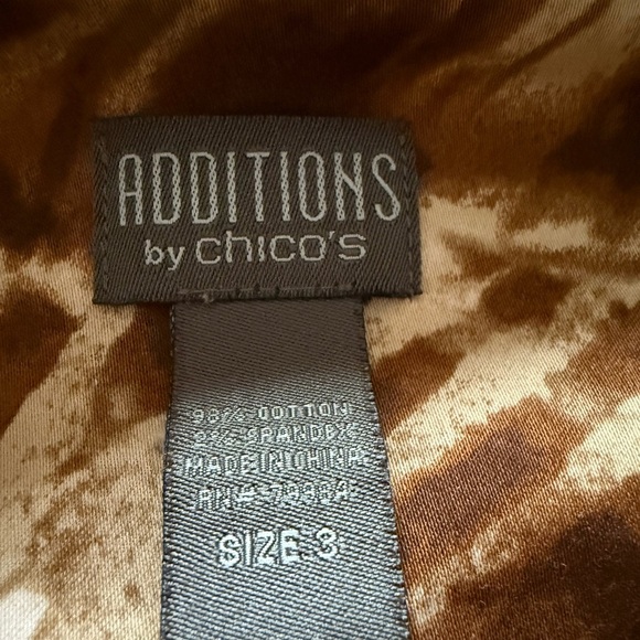 Chico's Additions Brown and Cream Animal Print Jacket Size 3(16) - Picture 7 of 7